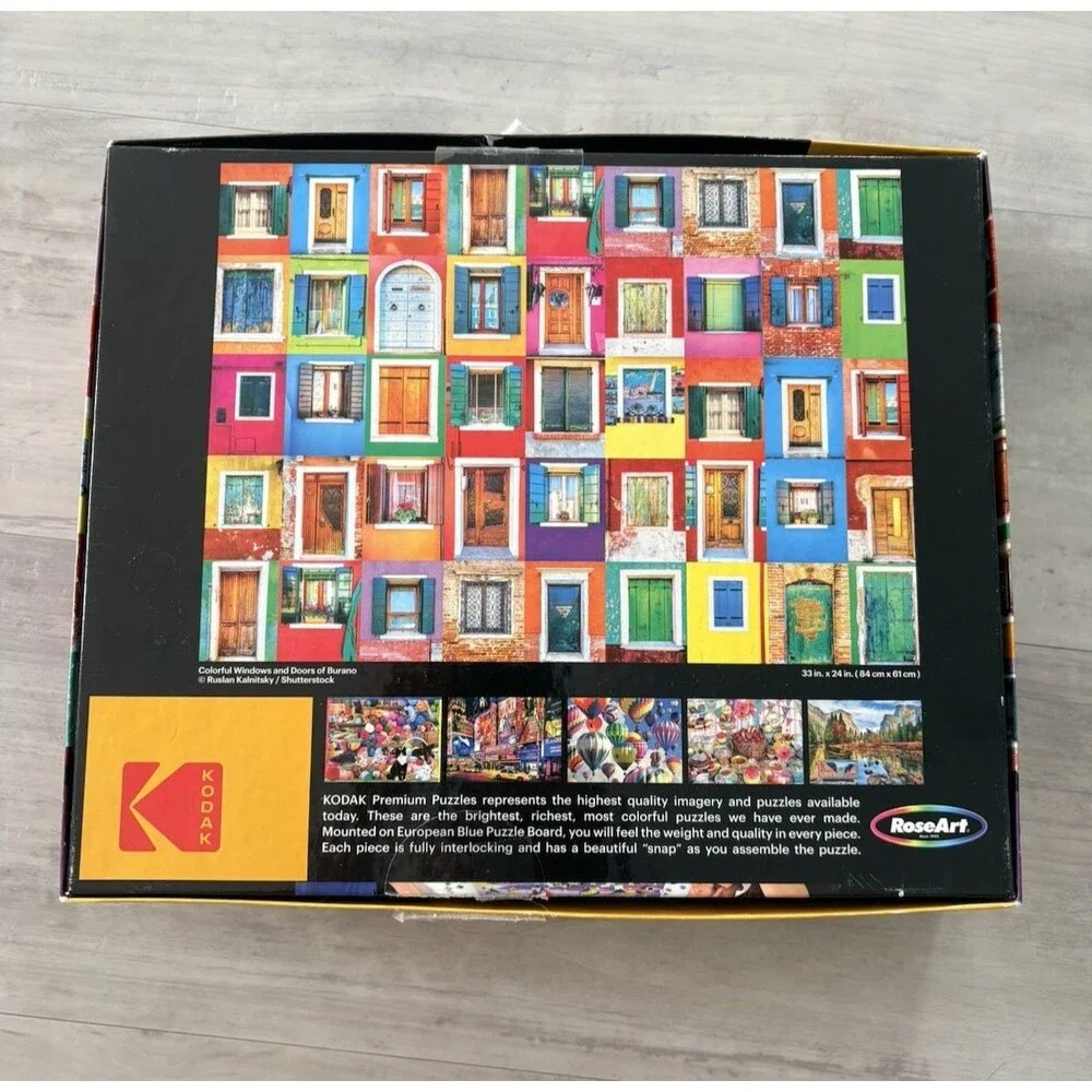 KODAK Premium Puzzle Colorful Windows and Doors of Burano 1500 Piece